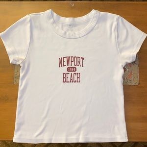 BRANDY MELVILLE ASHLYN NEWPORT BEACH 1984 TOP